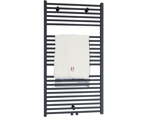SCHULTE Turbo badkamerradiator 1135 x 600 mm mat zwart met middenaansluiting