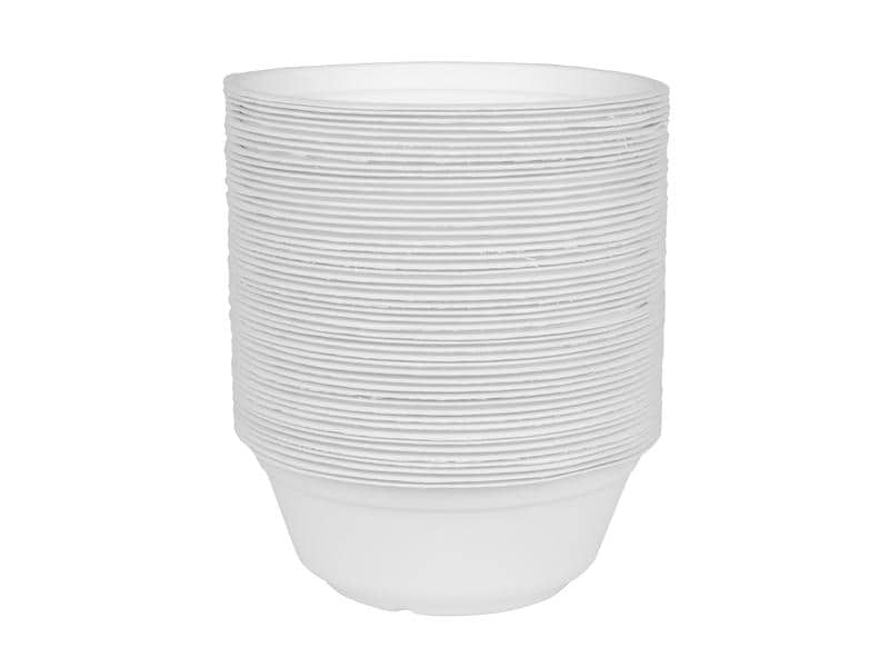 FURBER Einweg-Schale Ø 17.5 cm, 50 Stück, Weiss Schale aus umweltfreundlichem Rohstoff
