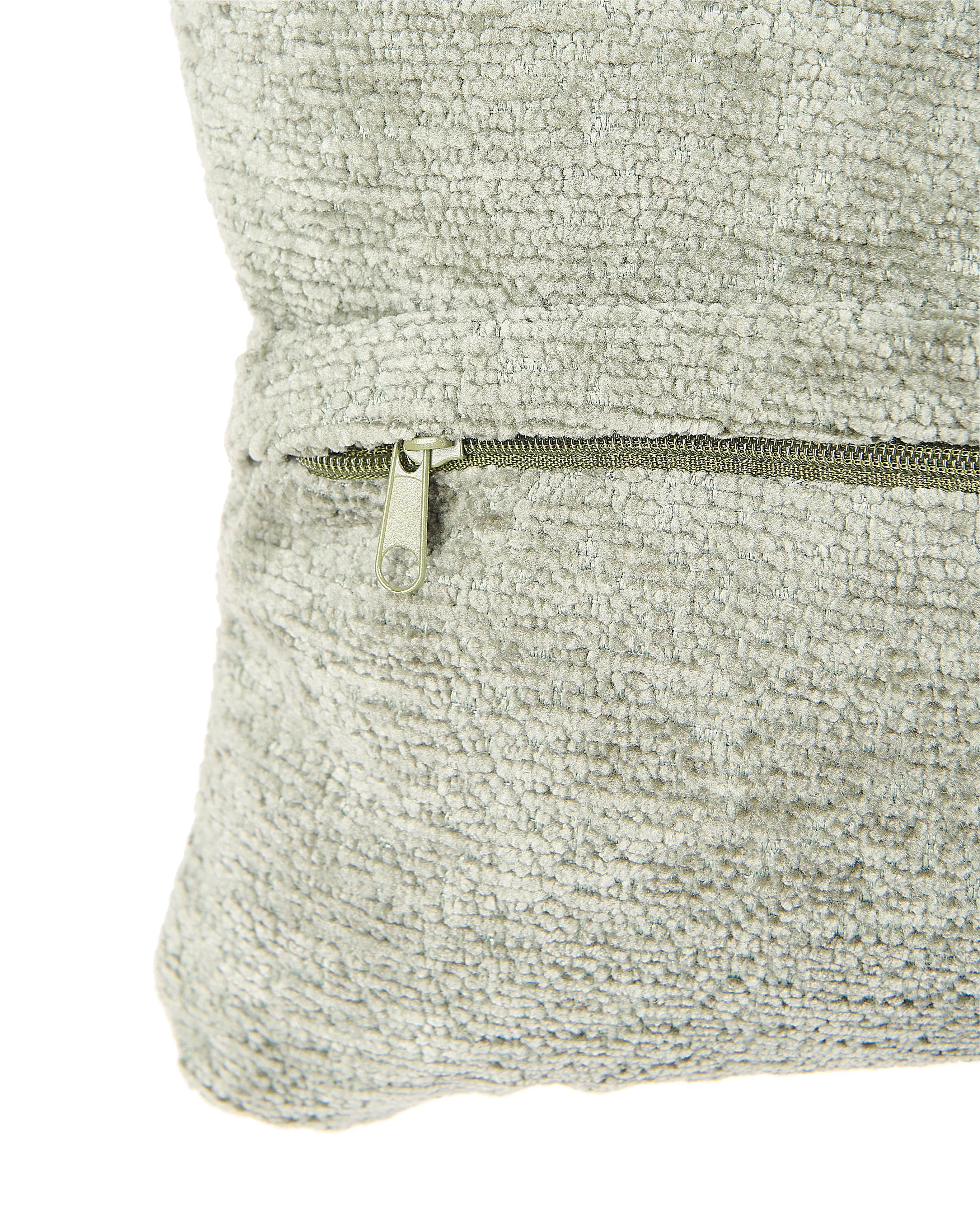 Draaifauteuil TOVIK met voetenbank Chenille Lichtgroen