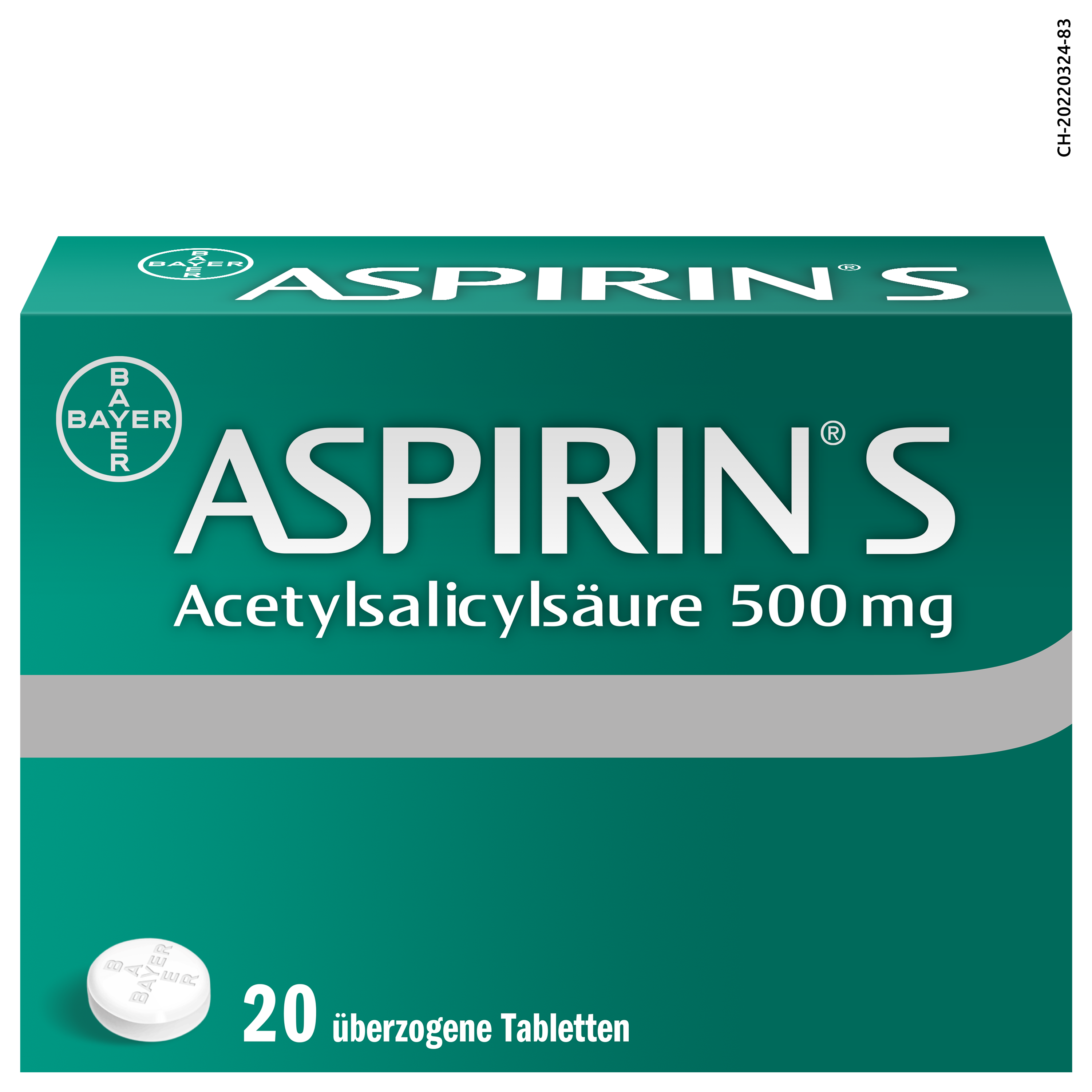 ASPIRINE S Tabl 500 mg Blist 20 Stk