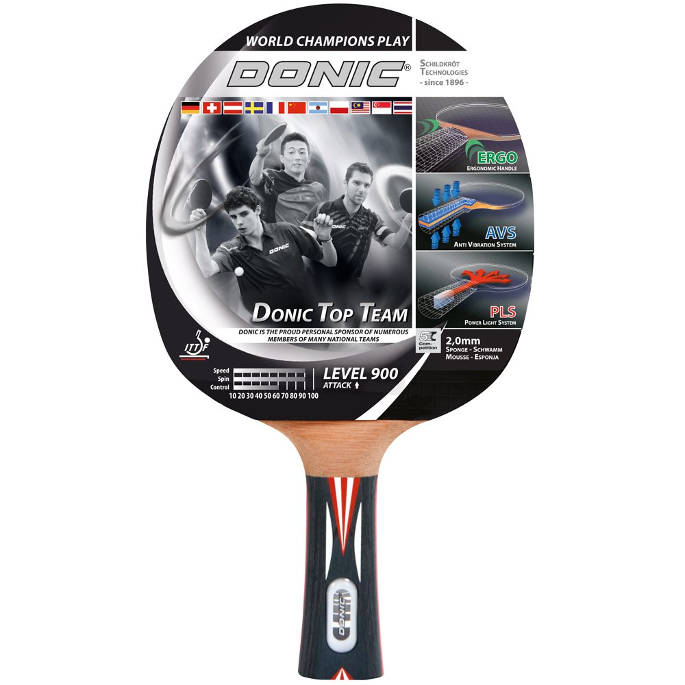 Donic Schildkröt Top Team Level 900 Tischtennisschläger schwarz