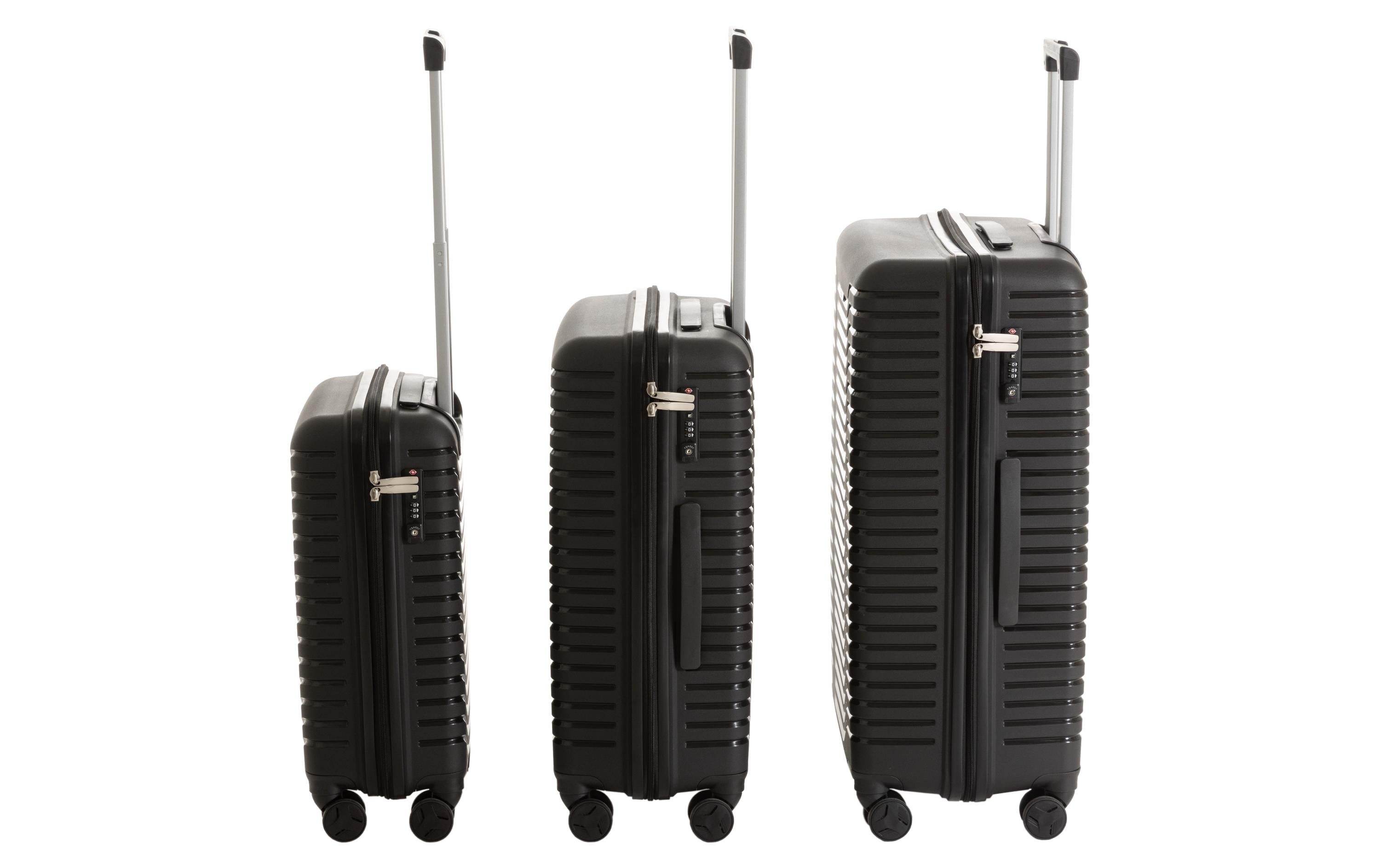 Reisekofferset Manila 3-teilig, Schwarz<br>Drei Trolleys unterschiedlicher Grösse