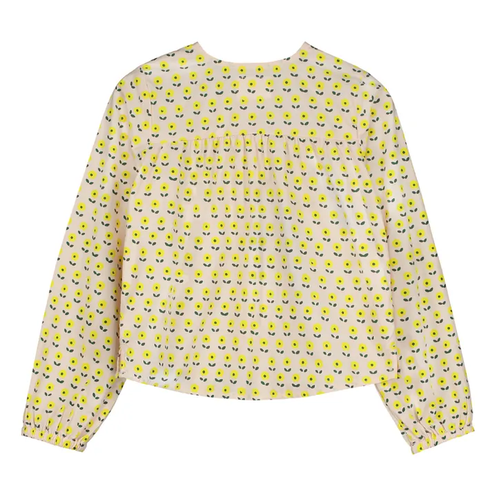 Holi & Love Blouse Sasha Fleurs Coton Bio | Rose pêche