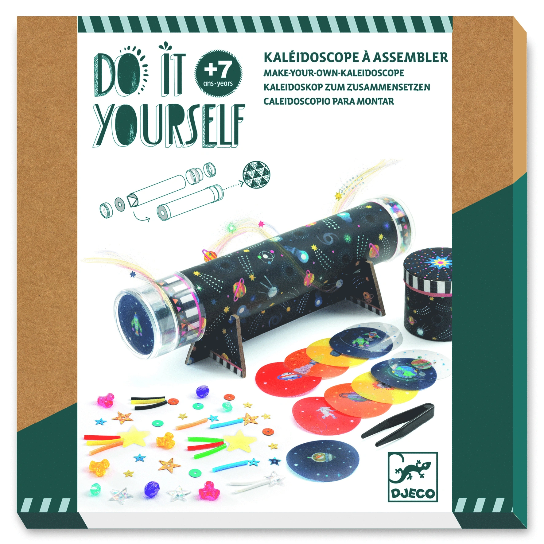 Kaleidoskop-Bastelset DO IT YOURSELF – RAUMFAHRT in bunt