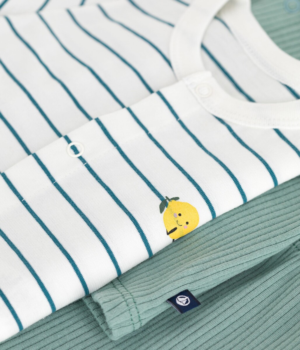 PETIT BATEAU<br>Conjunto de maternidade de algodão de três peças com camiseta