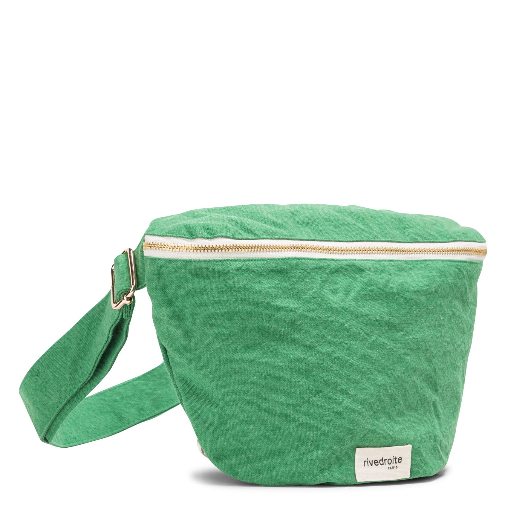 CUSTINE XL - Sac banane en coton recyclé imprimé | Vert