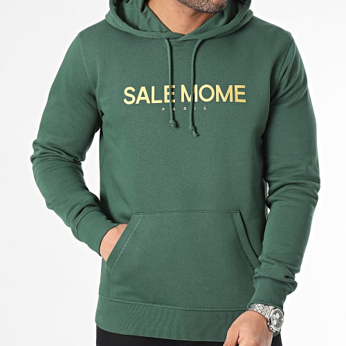 Sweat Capuche Renne Vert Doré