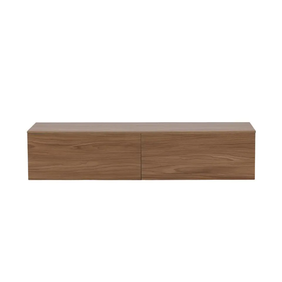 Svea - Santo zwevend TV-meubel - 160 cm - walnoot