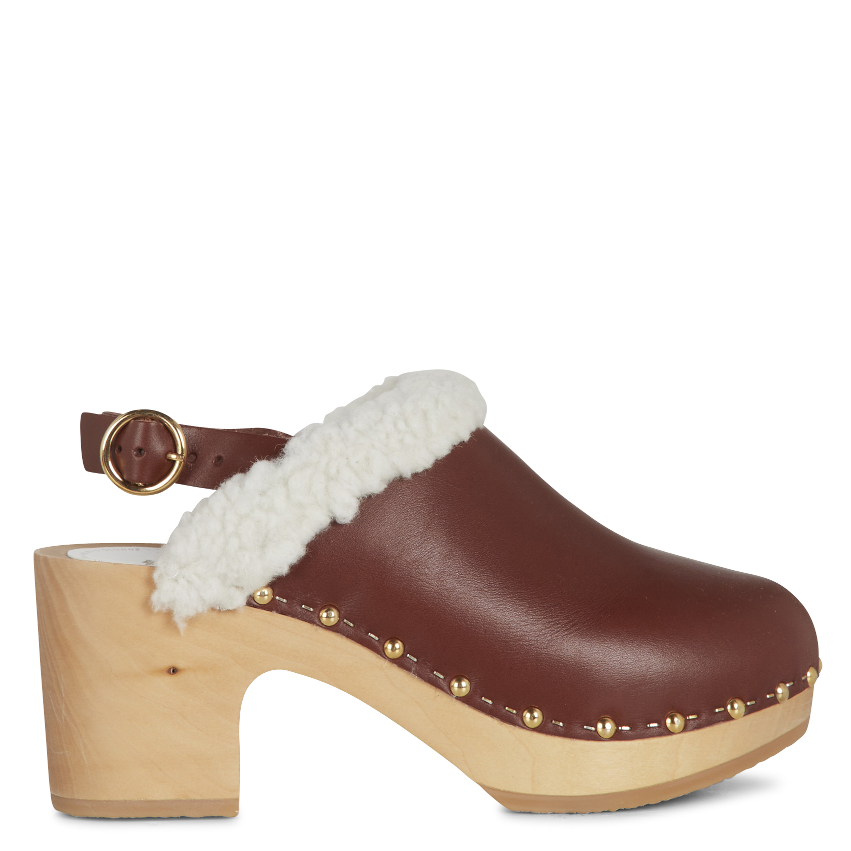 YBOO - Sabots en cuir doublé | Marron
