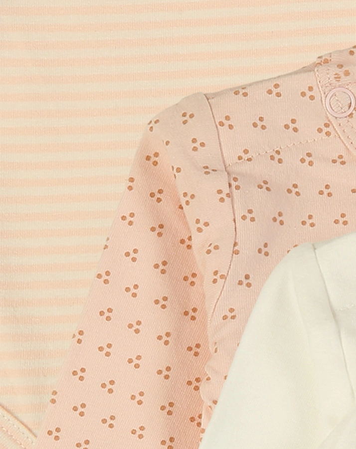 Langarm-Body BASE 3er Pack in apricot