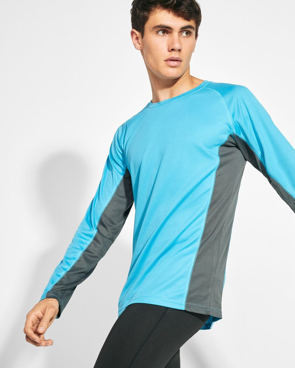 Roly CA6670 - SHANGHAI L/S T-shirt combiné avec deux tissus en polyester