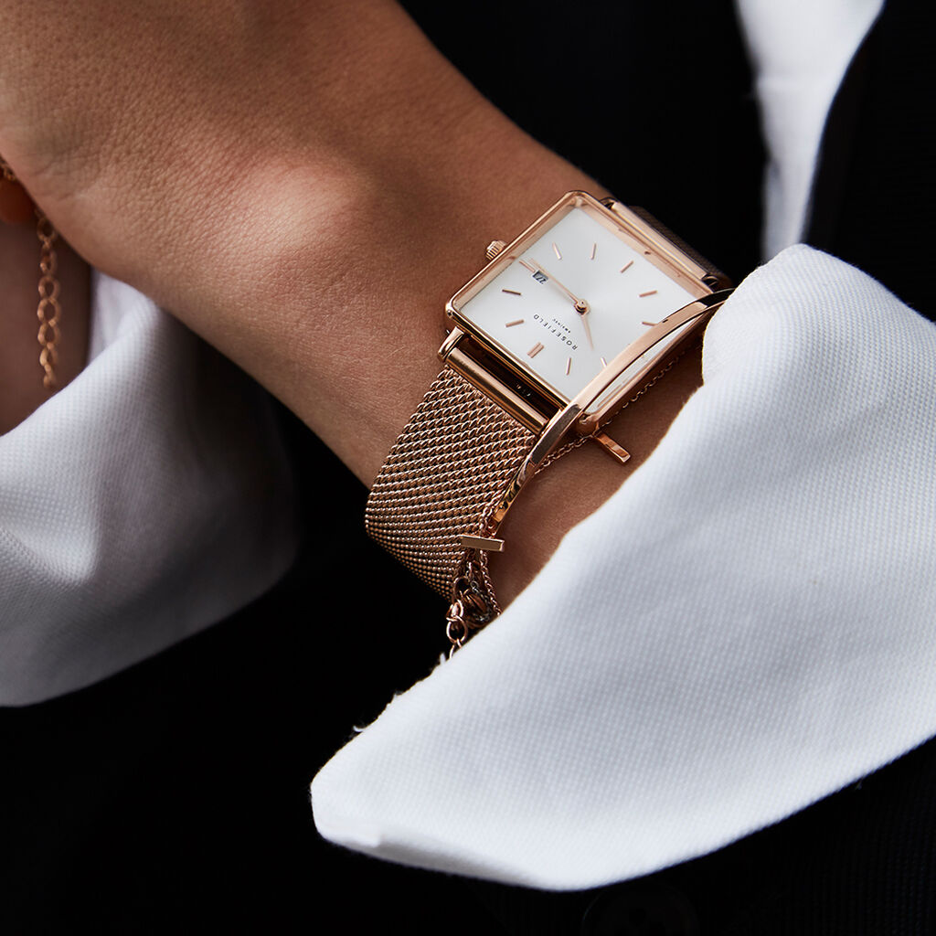 Montre Rosefield The Boxy Blanc