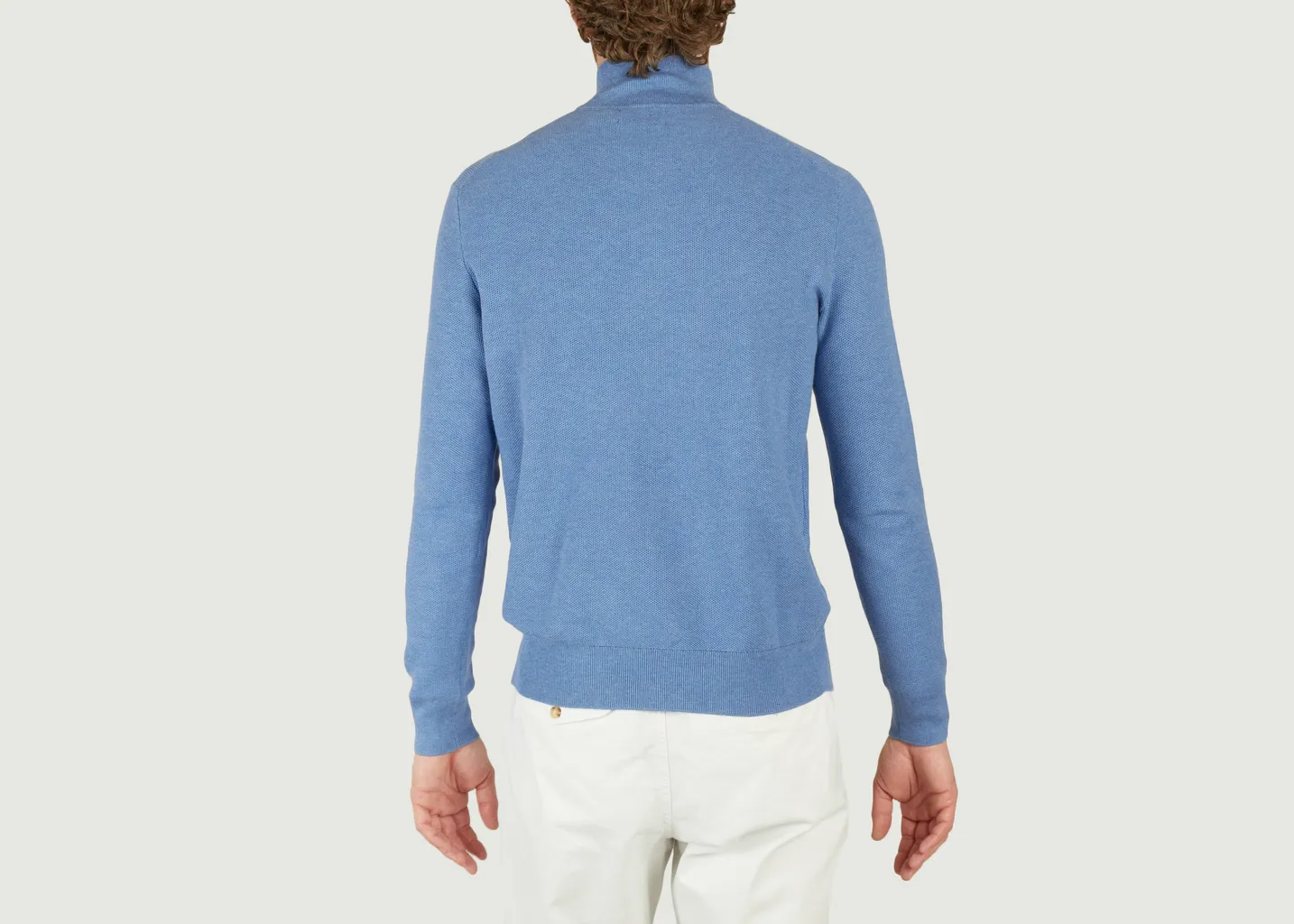 Pull demi-zippé en coton piqué Polo Ralph Lauren
