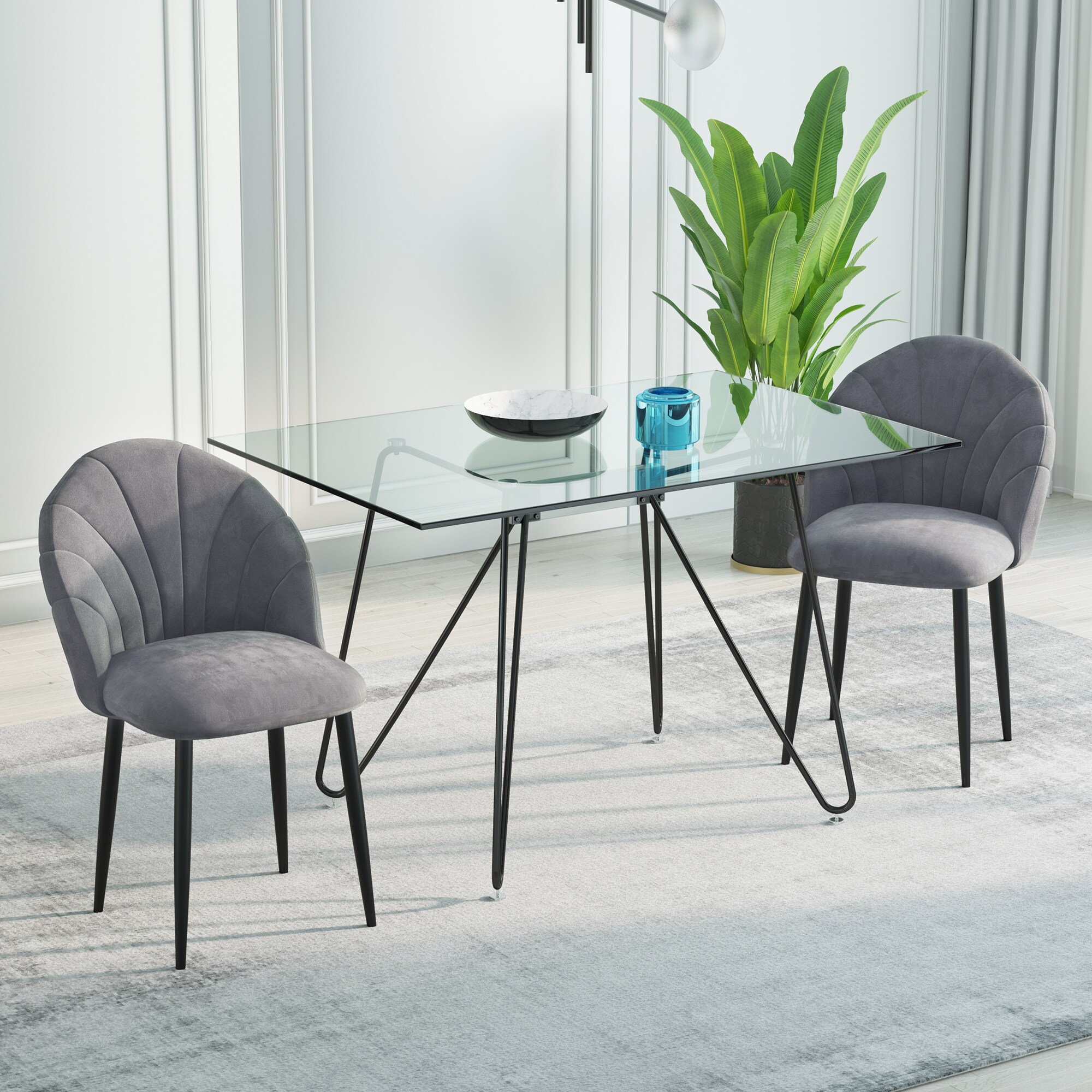 HOMCOM Esszimmerstuhl im 2er Set 50 x 54 x 79 cm (BxTxH)