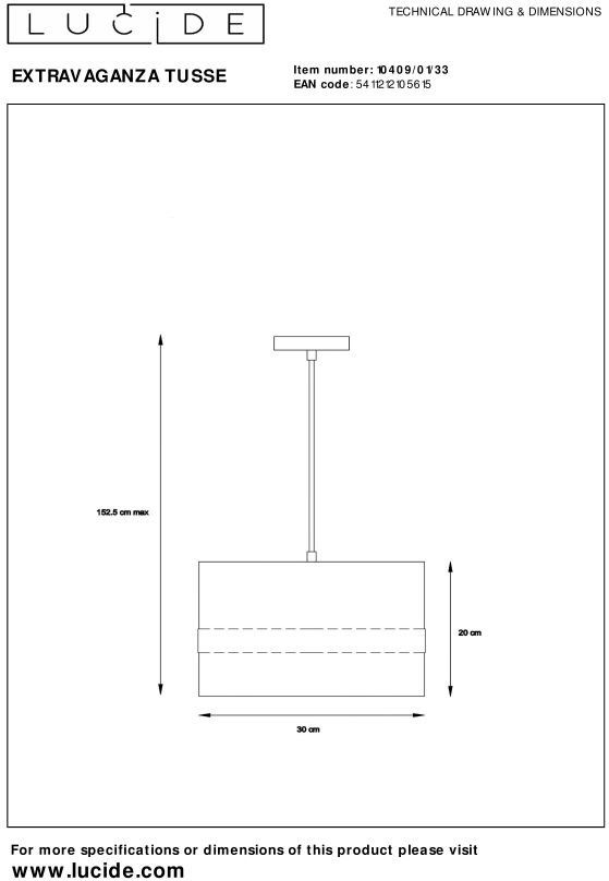 Lucide   Extravaganza Tusse Hanglamp