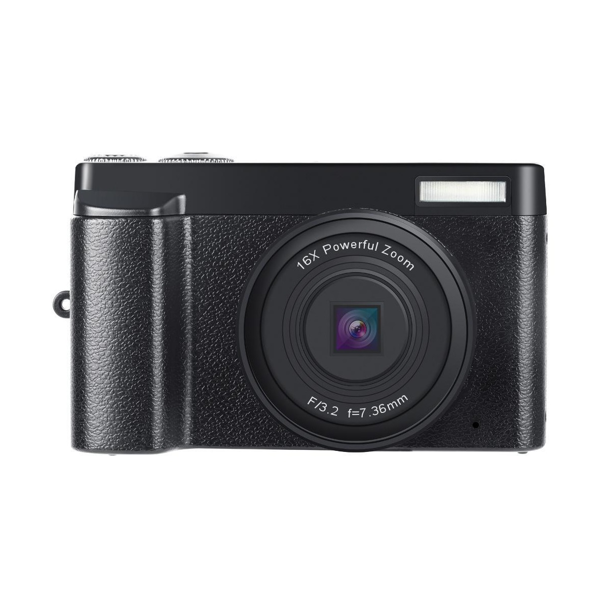 Digitalkamera 4K 48MP 3,0 tommer IPS fast fokus Sort