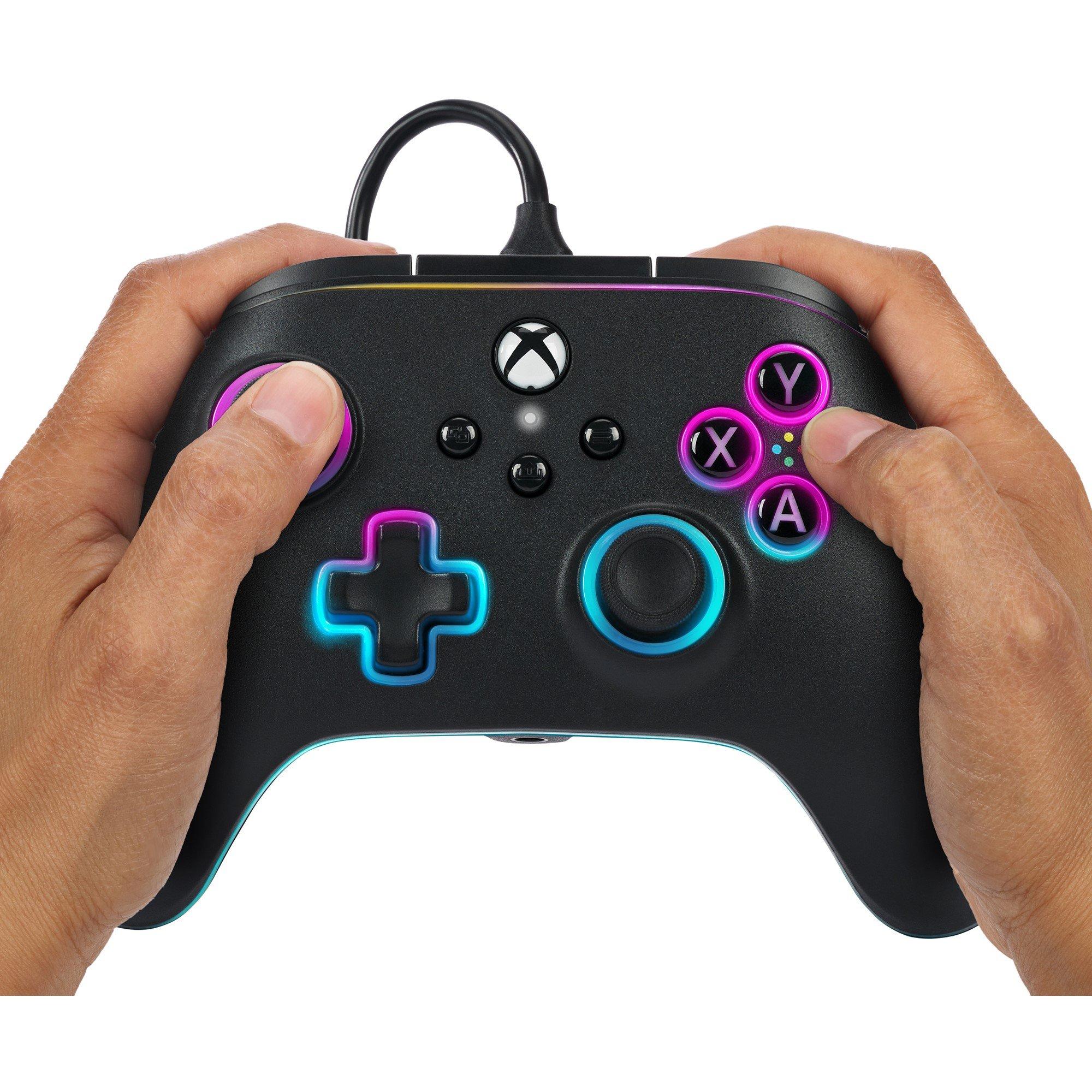 PowerA Advantage Wired Controller for Xbox Series XS with Lumectra  RGB LED Strip Black