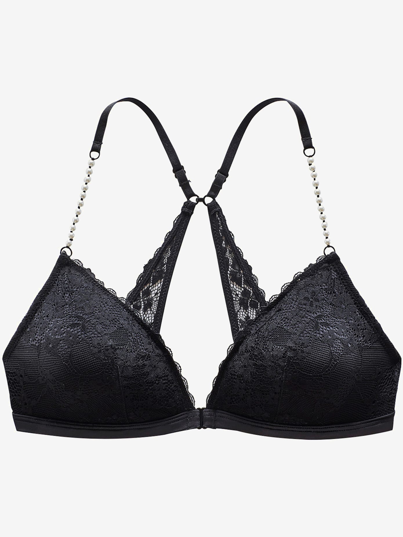 Soutien-gorge bralette extravagant avec bretelles en perles
