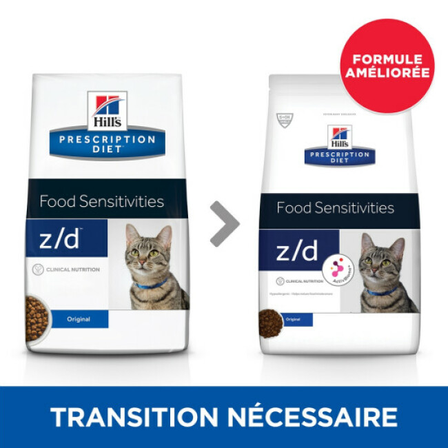 Croquettes Hill's Prescription Diet Feline Z/D Food Sensitivities ActivBiome +