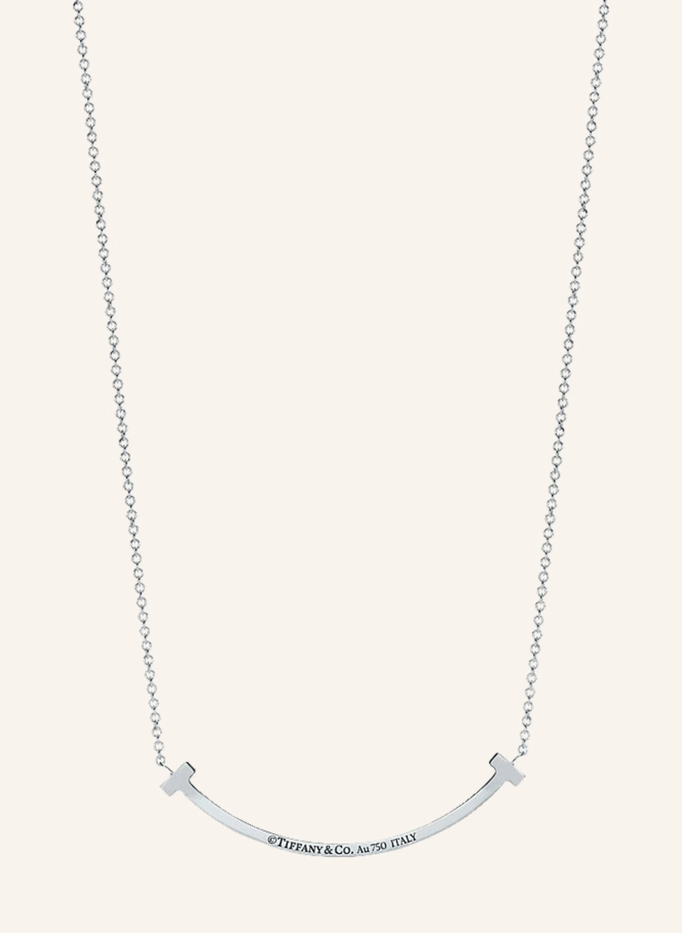 TIFFANY & Co. Tiffany T Smile HALSKETTE aus 18 Karat Weißgold mit Diamanten