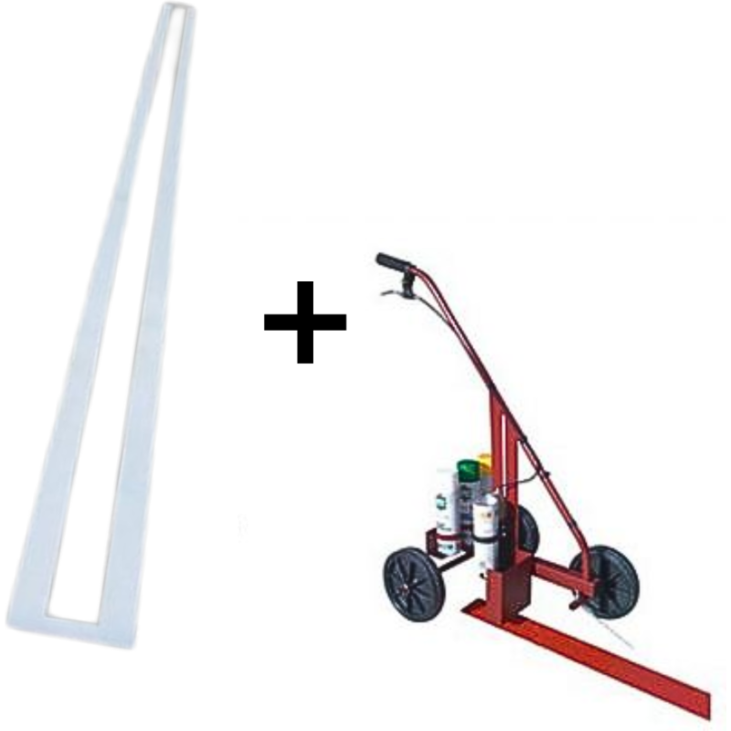 Kit pochoir ligne et canne de traçage