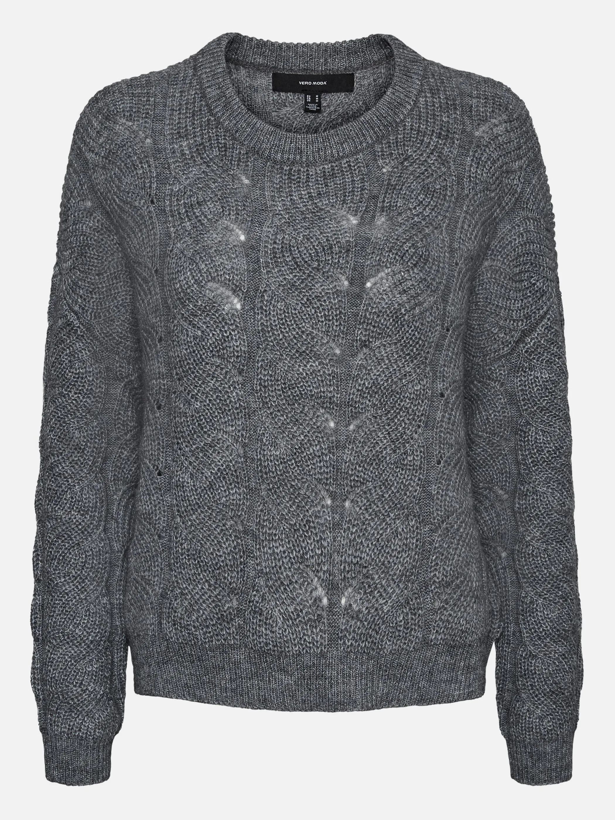 Damen Pullover mit Zopfmuster