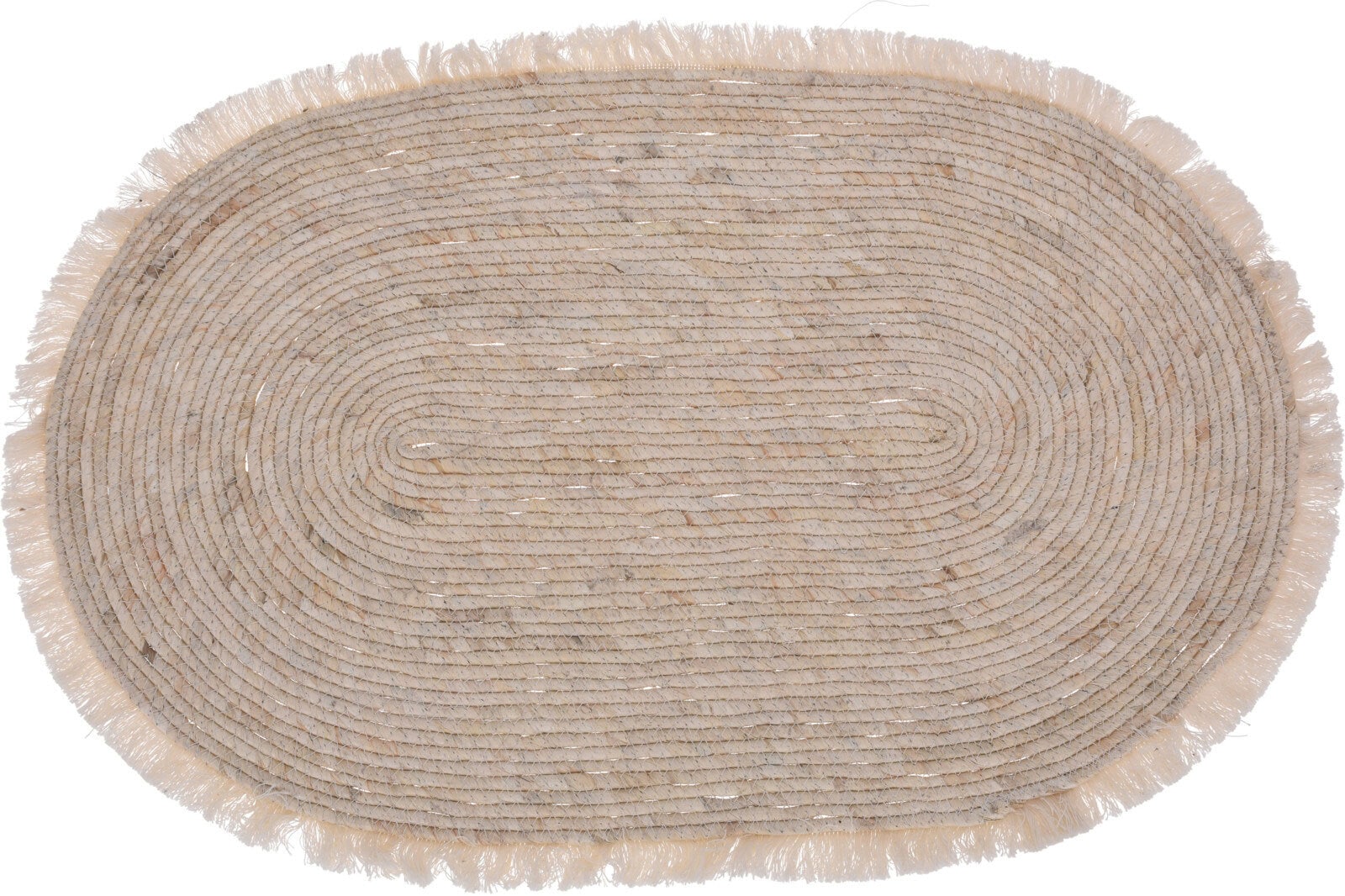 Schilf Teppich oval IBIZA 50 x 80 cm beige