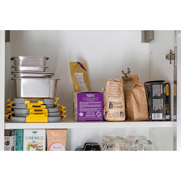 Boîte de conservation en inox carrée 600 ml compatible micro-ondes Pik