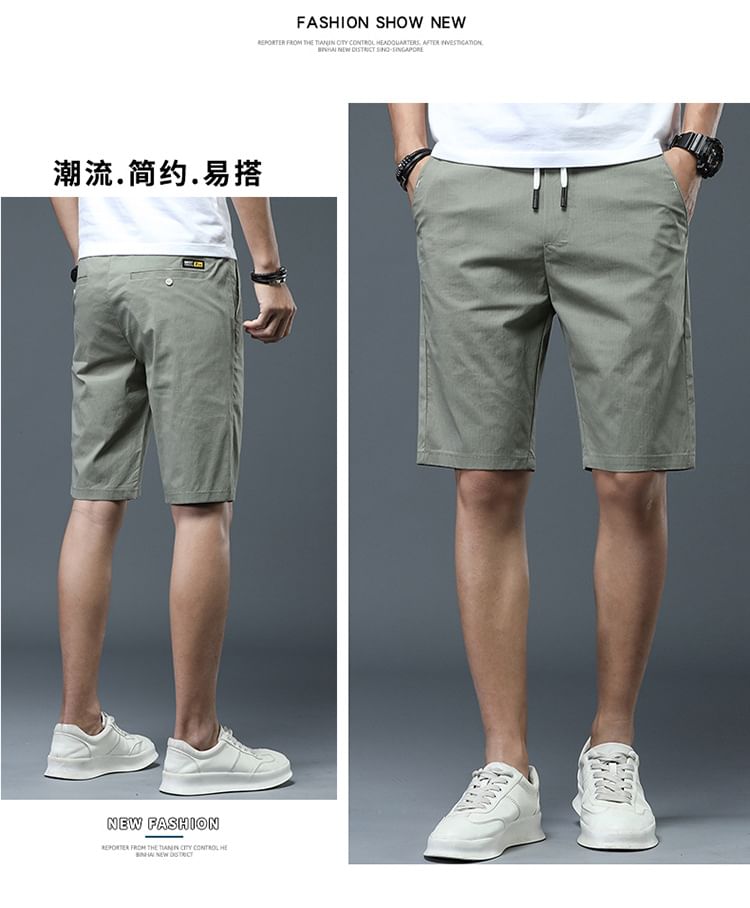 Besto - Mid Rise Plain Shorts