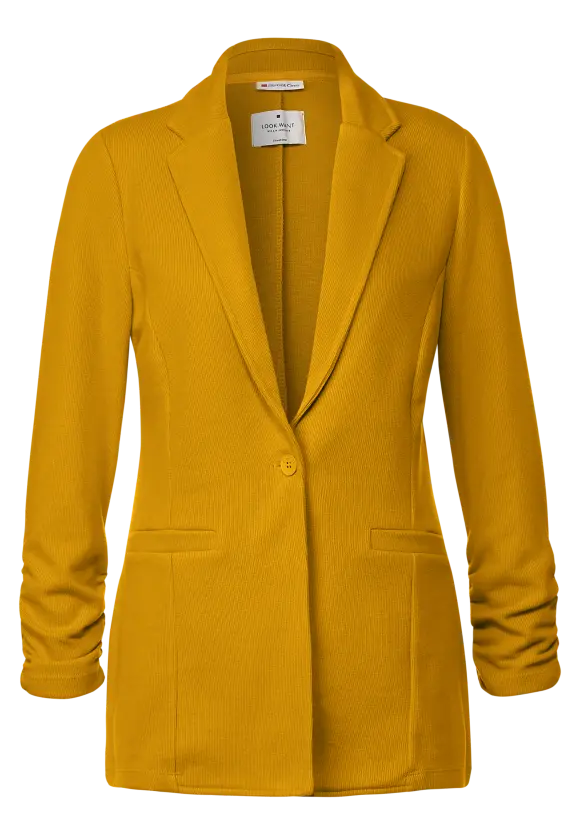 Longblazer mit Raffung - tanned yellow