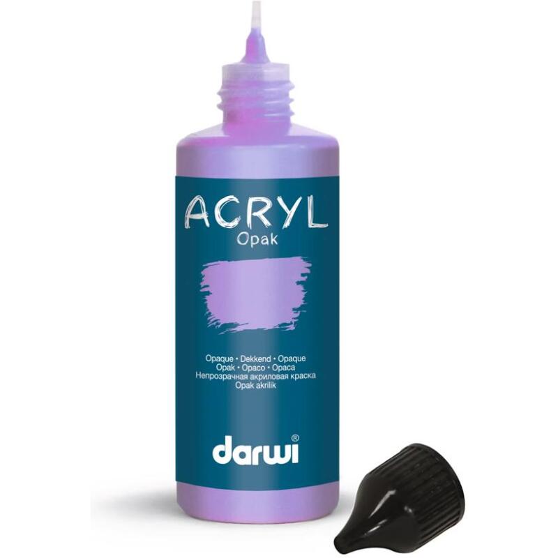 Darwi Flacon de 80 ml de Peinture Acrylique Universelle Opaque - Lilas