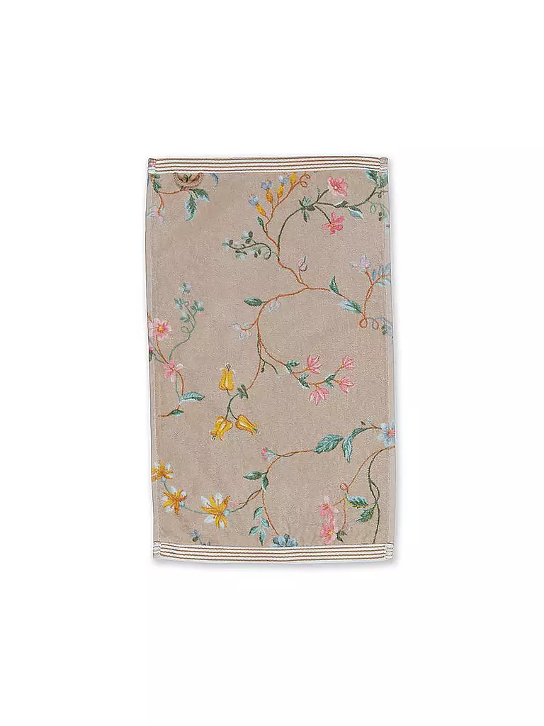 PIP STUDIO Gästetuch LES FLEURS 30x50cm Khaki hellbraun