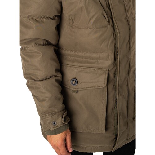 Superdry - Parka Chinook De Piel Sintética Verde