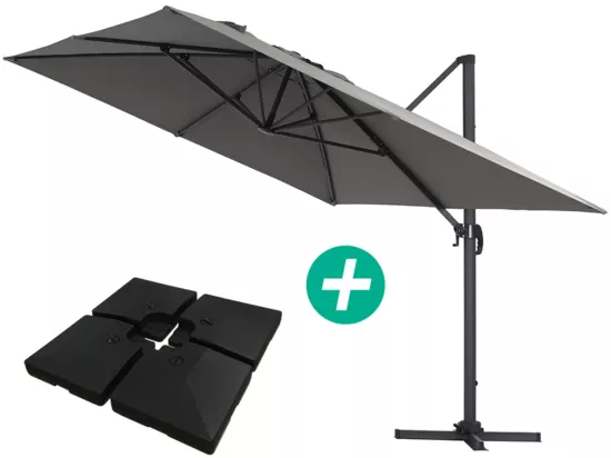 Parasol jardin déporté Alu 