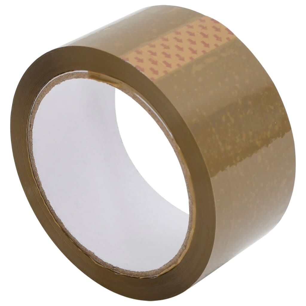 vidaXL Verpakkingstape, 12 rollen, bruin, 48 mm x 66 m