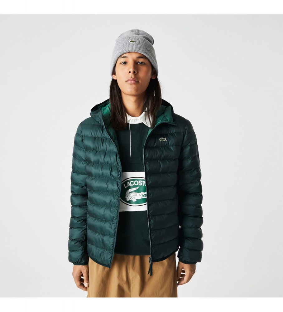 Jaqueta Lacoste Verde Acolchoada com Capuz