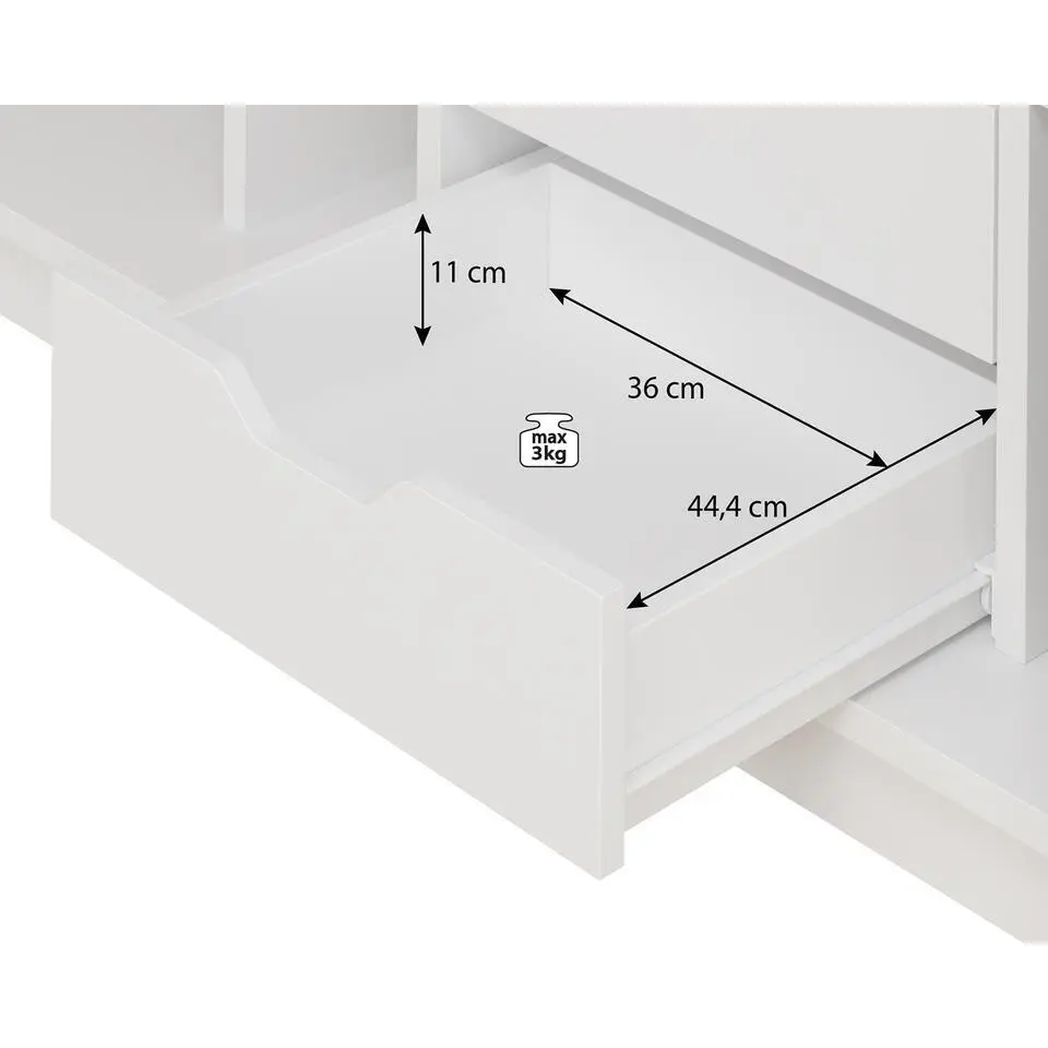 Meubella - Kledingkast Blake - Mat Zwart - 250 cm - Met spiegel