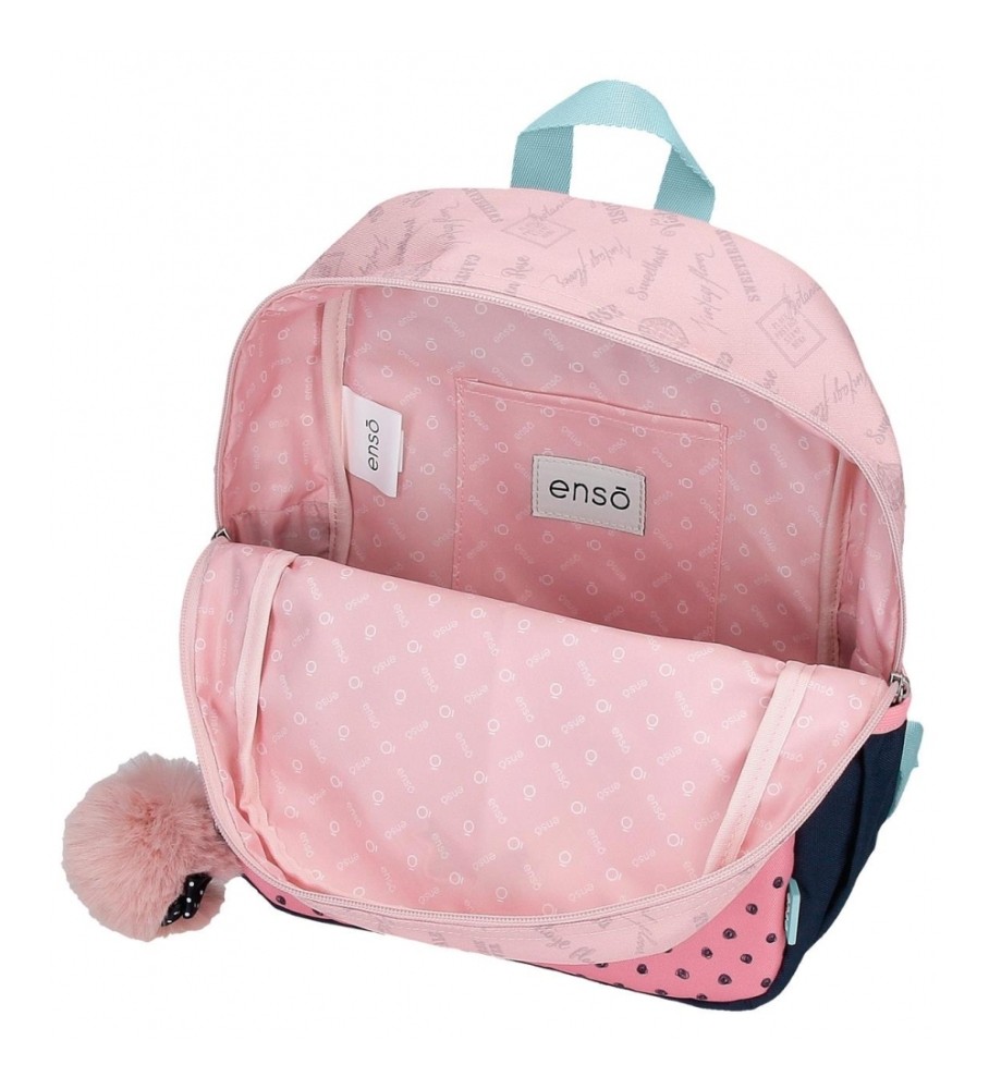 Mochila porta-bebê ajustável Enso Bonjour de 32 cm, rosa