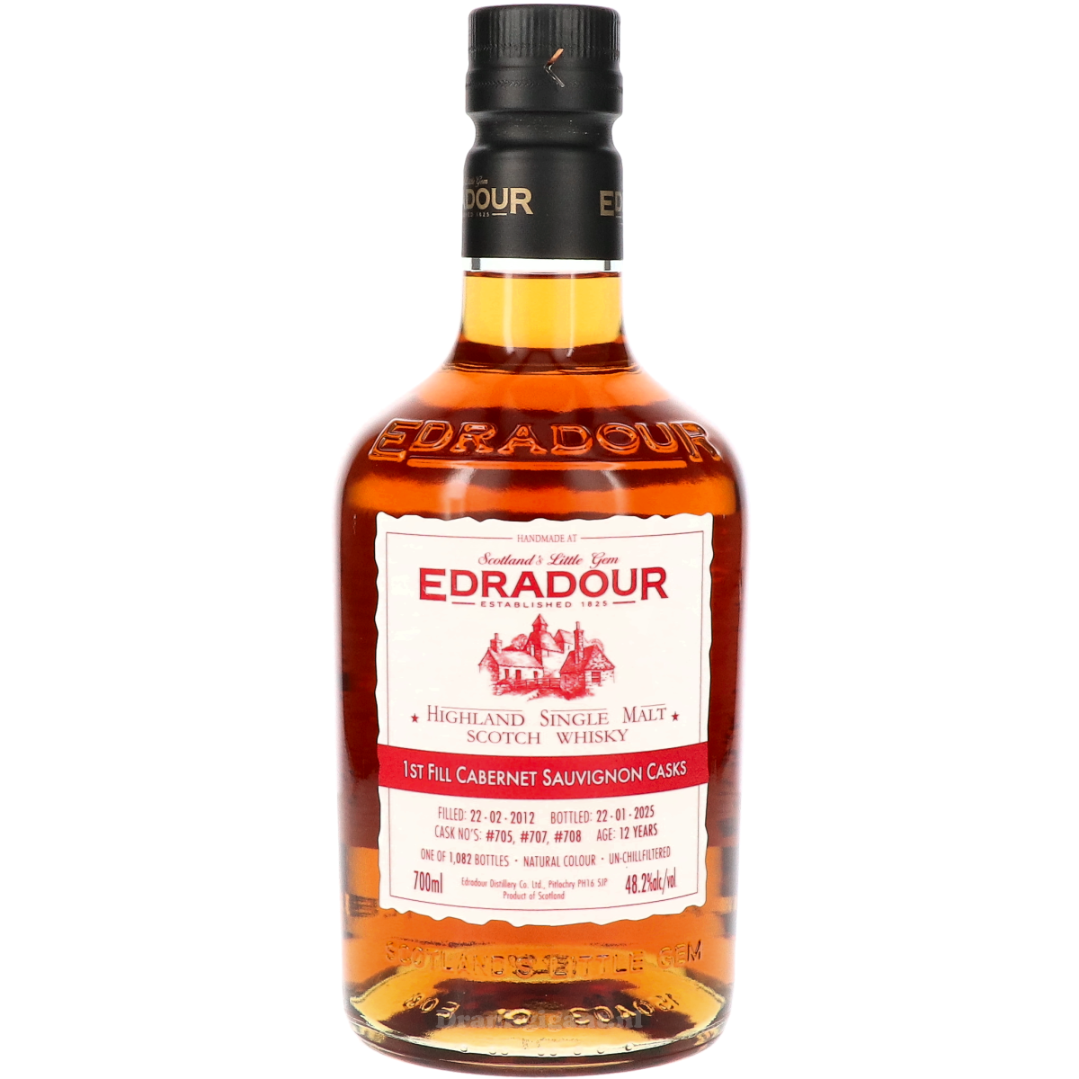 Edradour 12 year 1st Fill Cabernet Sauvignon Cask 70 cl