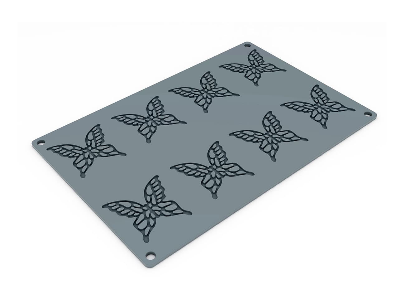 Moule silicone Pavodécor - Décor papillons - 8 empreintes - Pavoni