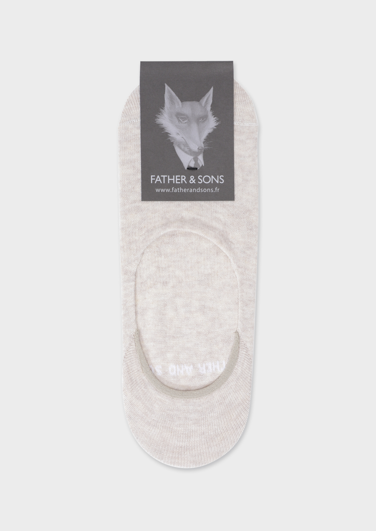 Chaussettes invisibles en coton mélangé uni beige