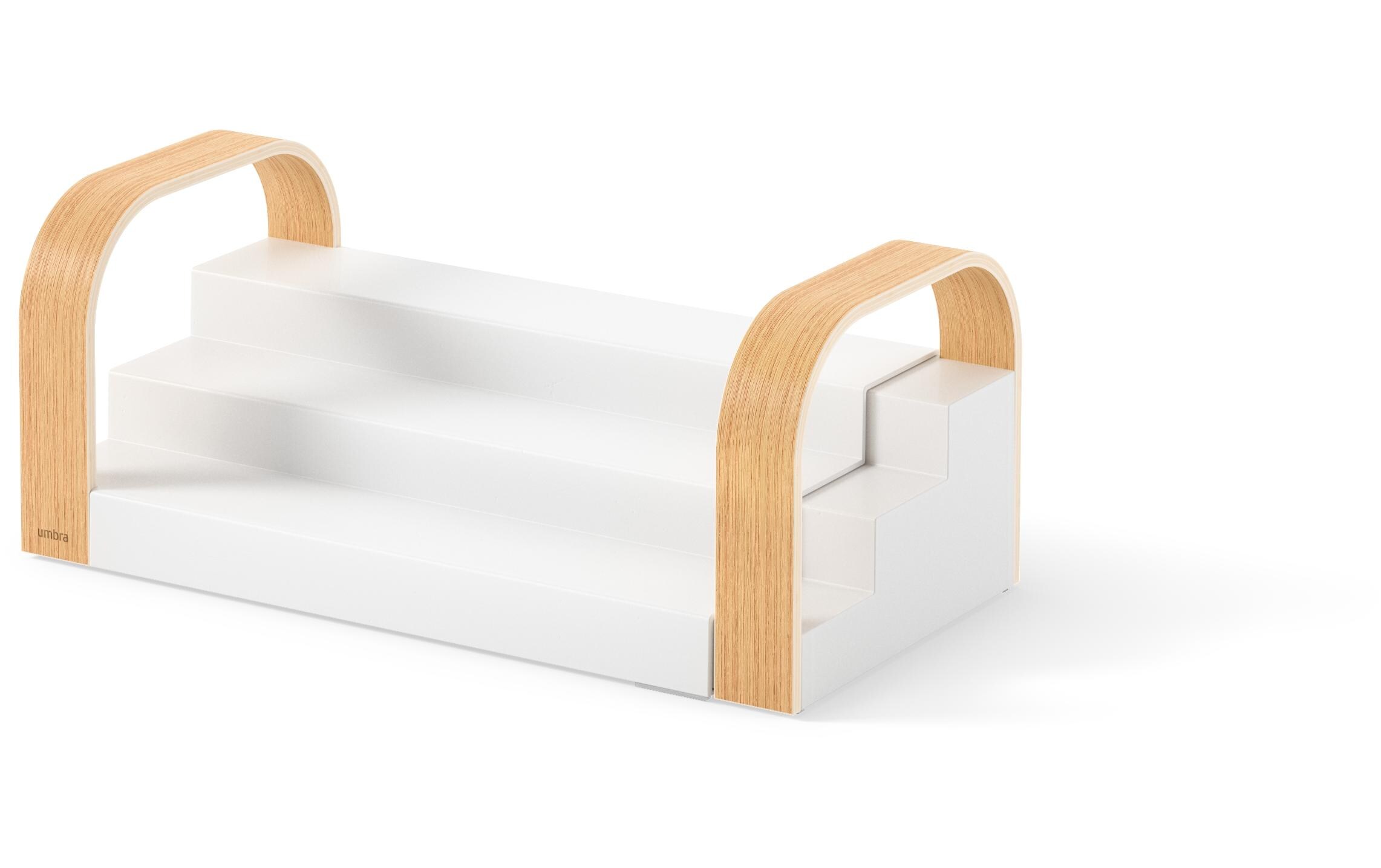 Gewürzregal Bellwood Nature/WeissDreistufiger Küchen-Organizer