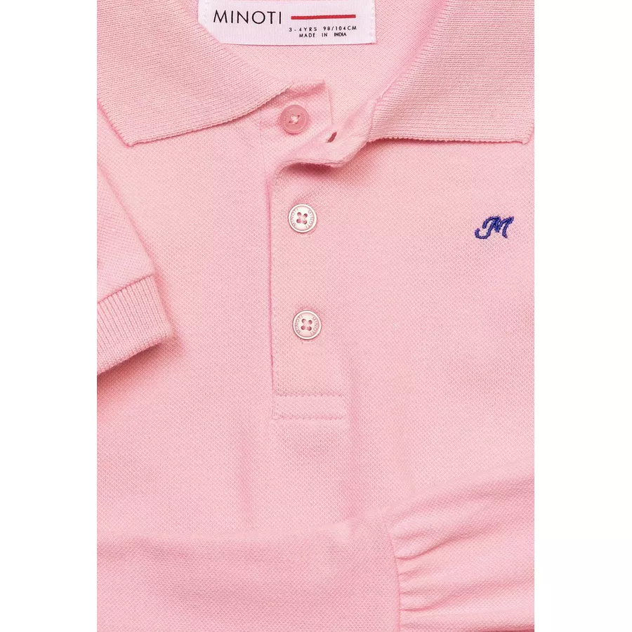 MINOTI Polokleid mit Rüsche Hellrosa