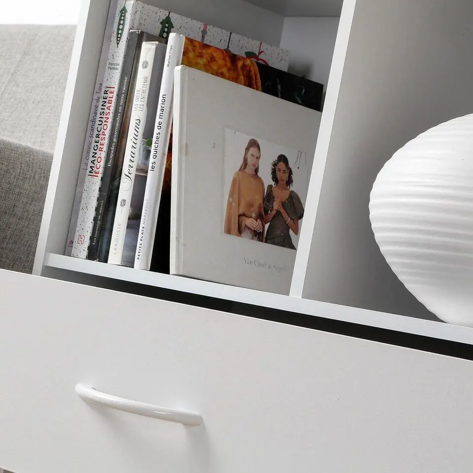CALICOSY - Opbergplank met 4 compartimenten - 29,5x62x80 cm