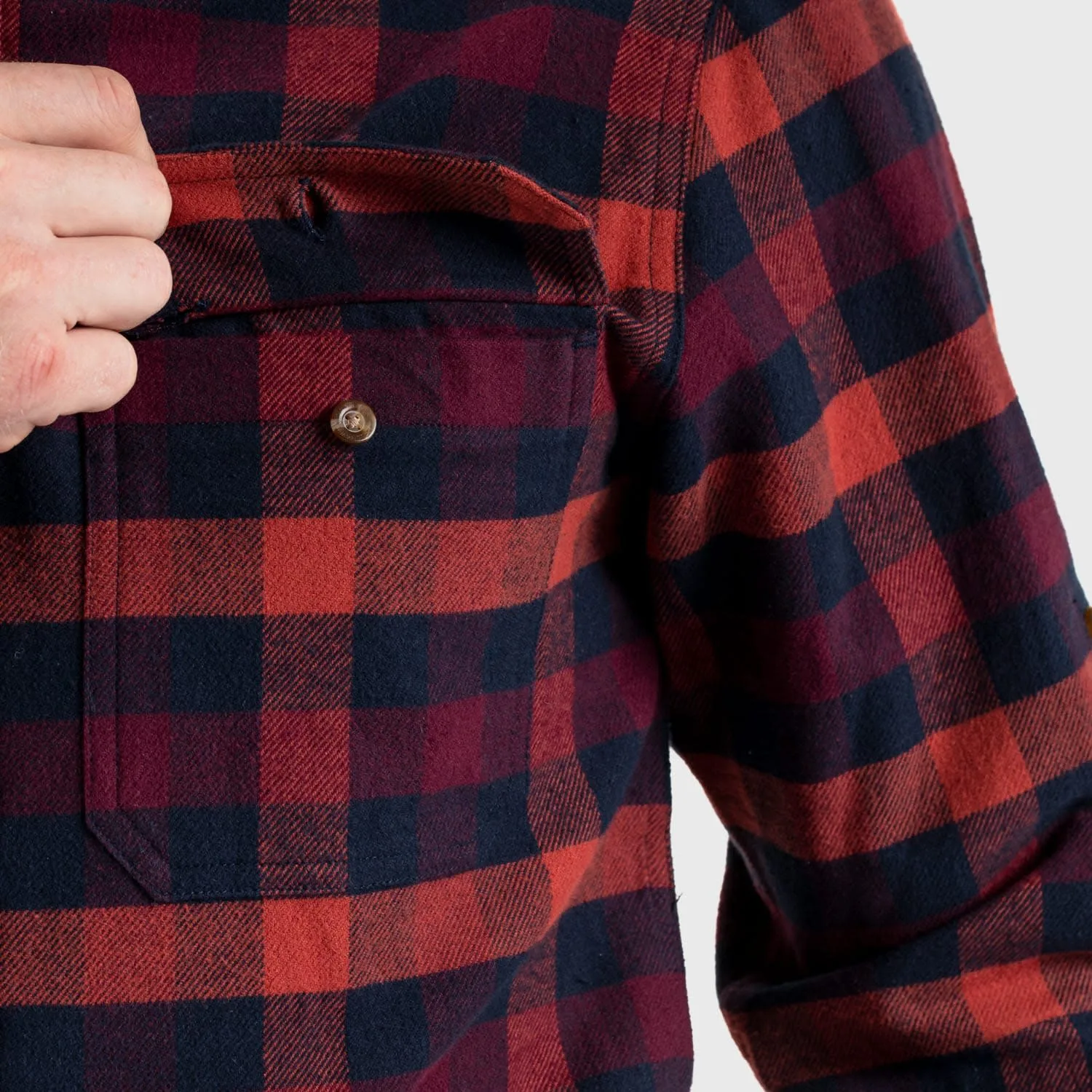 Fjällräven Men's Skog Shirt Dark Navy-Red