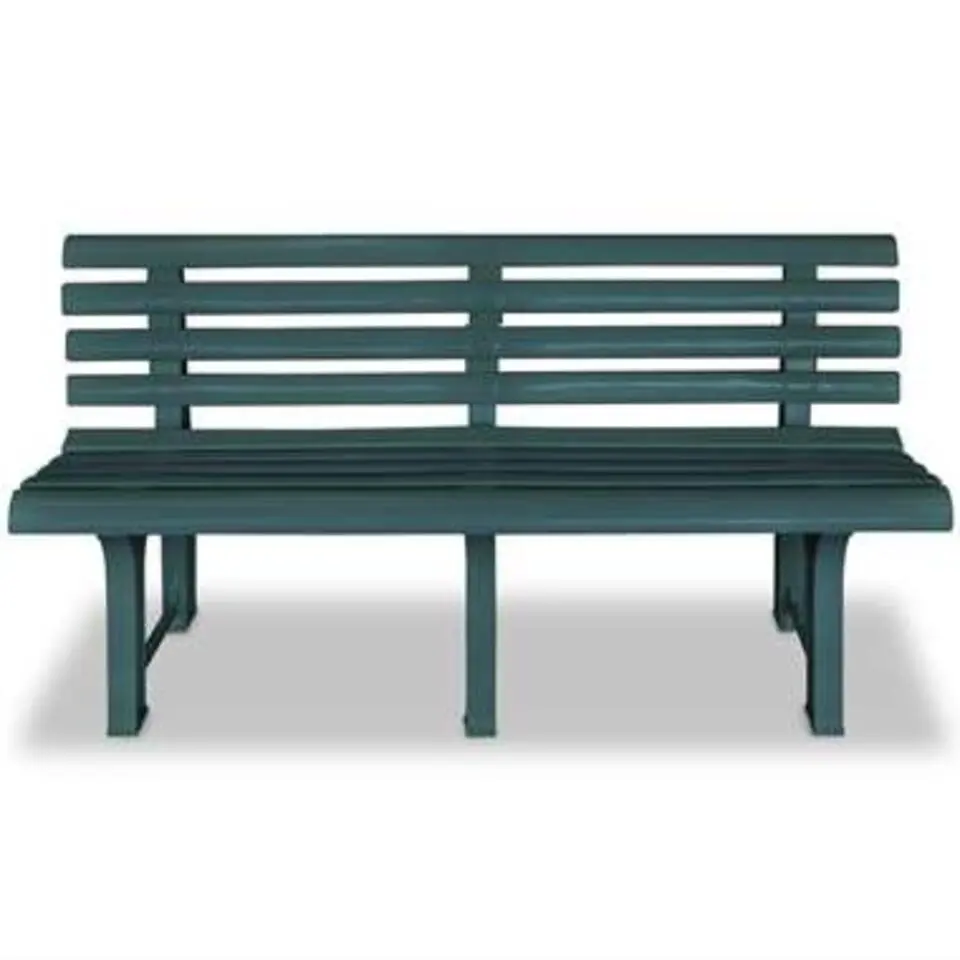 vidaXL - Tuinbank - Groen - Kunststof