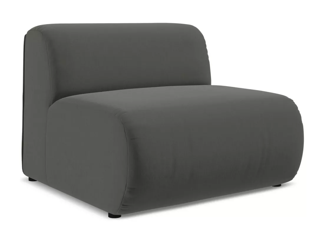 Fauteuil pour canapé modulable en velours - acier - EKAHI