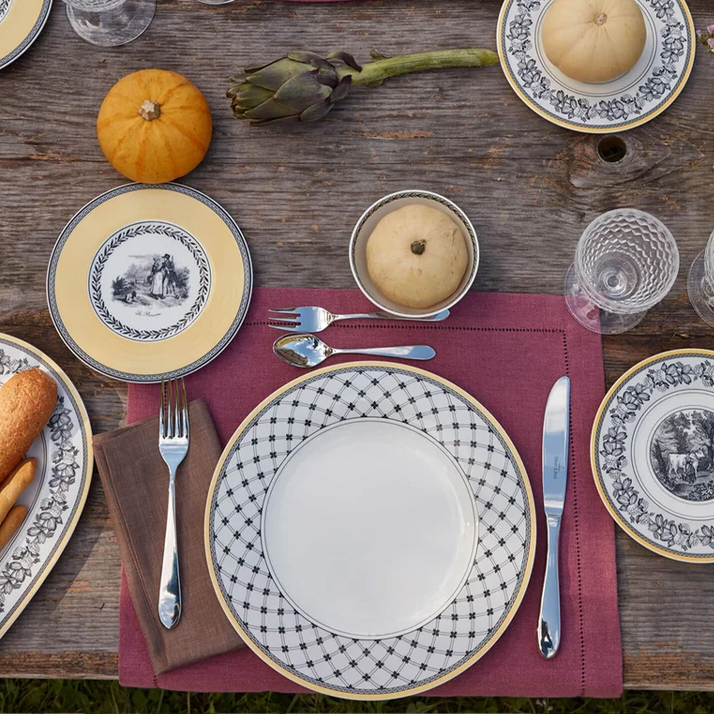 Audun Appetizer and dessert plate Multi-colored, 8.6'', Premium Porcelain