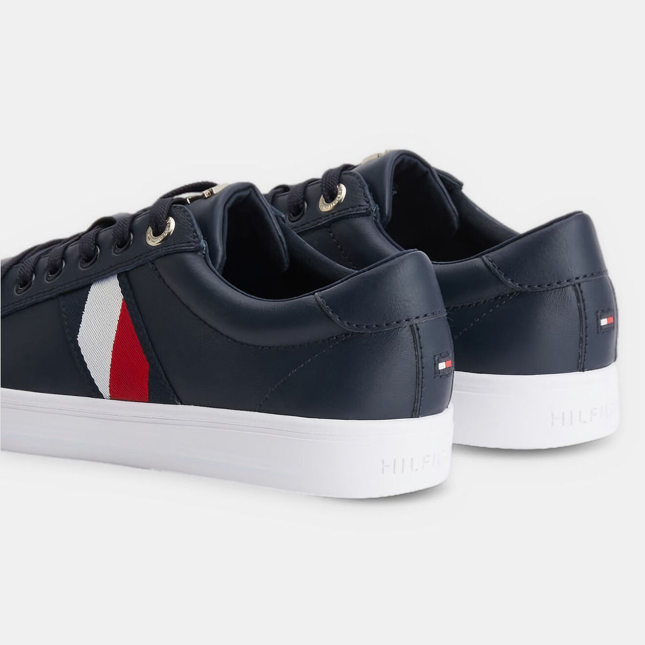 Tommy Hilfiger Baskets en Cuir Corporate Cupsole bleu marine