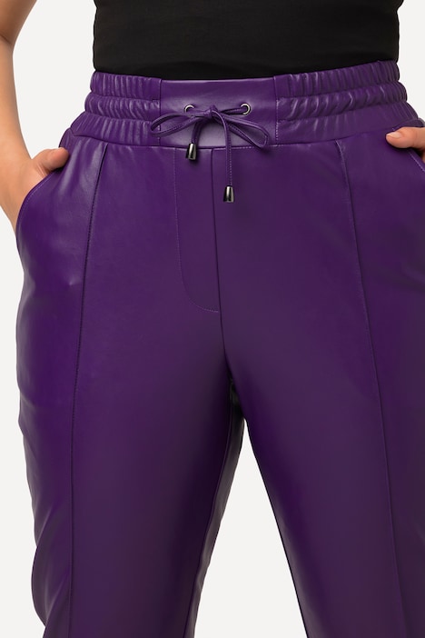 7/8-Hose, Lederoptik, Biesen, Elastikbund
